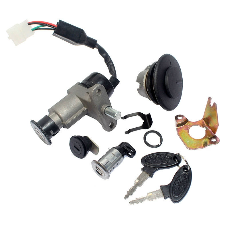 Трансграничный мотоцикл B08 комплект замков B09 Электрический дверной замок скутер замок для всего автомобиля GY6125 крышка топливного бака 50 Электрический дверной замок