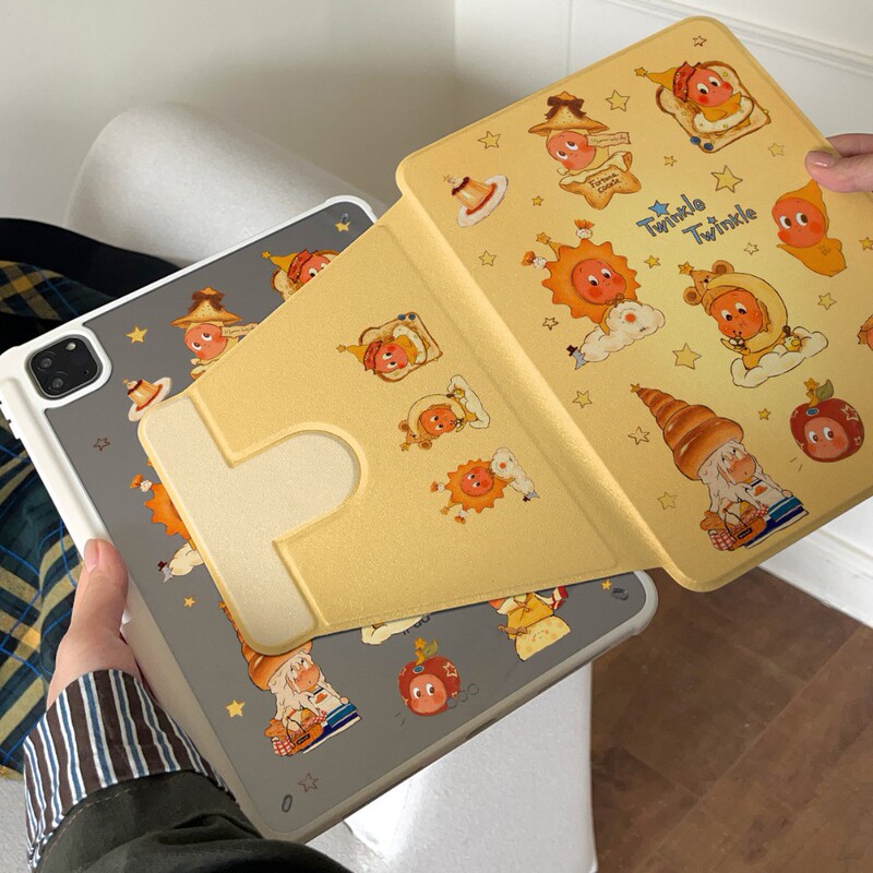 Cute Star Man Suitable for iPad Mini Tablet Protective Cover 10 Rotating Stand Air with Pen Slot Pro Cartoon