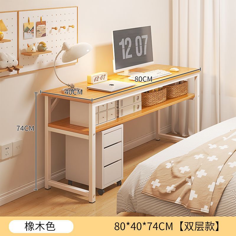 Escritorio de computadora, dormitorio de escritorio, escritorio de oficina en el hogar, escritorio largo, apartamento pequeño, estrecho contra la pared, escritorio de estudiante, estudio