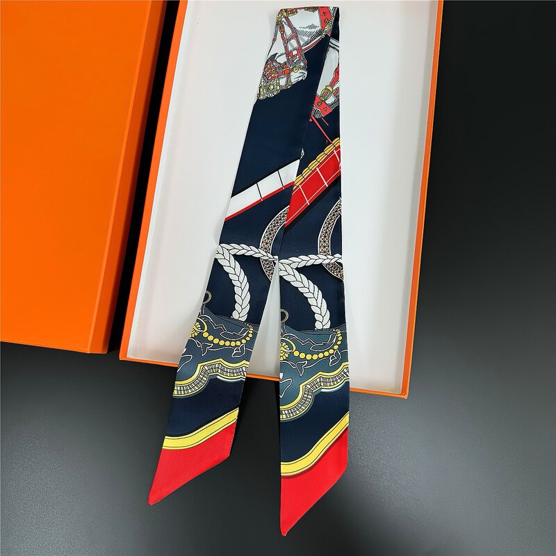 新しいロングサドルシルクスカーフ模擬シルクヘッドバンドファッションスカーフバッグリボンリボン卸売ヘッドバンド装飾|undefined
