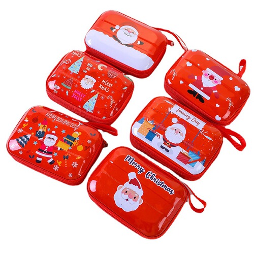 New Year Tinplate Coin Purse Round Headphone Bag Change Coin Children's Year of the Dragon Themed Gift Headphone Storage Bag
