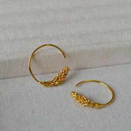 几何圆圈麦穗耳环田园风高级感欧美时尚黄铜镀金小众设计轻奢耳环