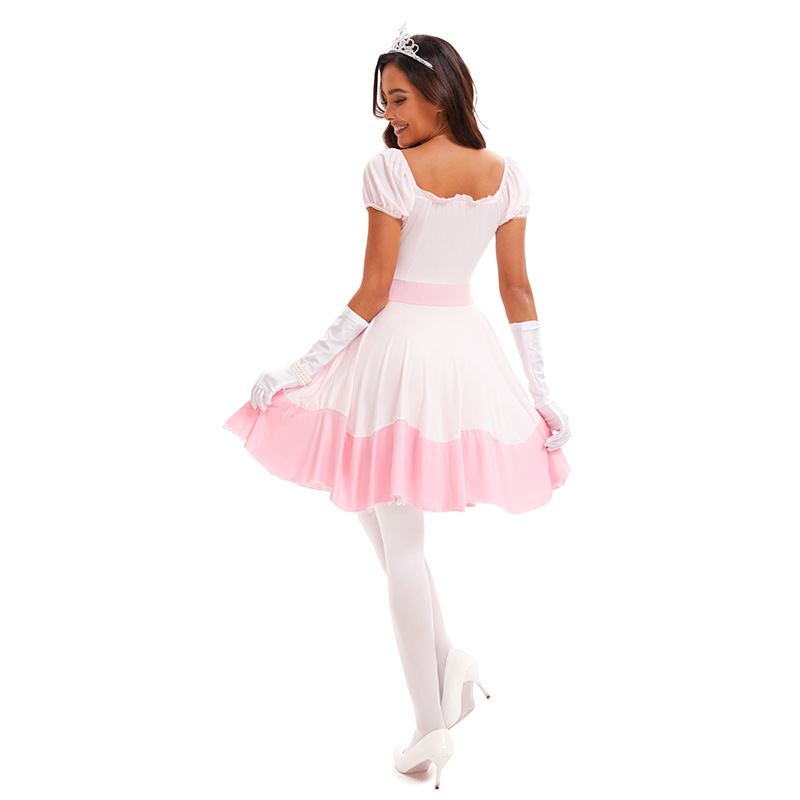 Disfraz de Halloween Princesa rosa Cuentos de hadas Traje de rol Club nocturno Traje de cosplay Uniforme al por mayor