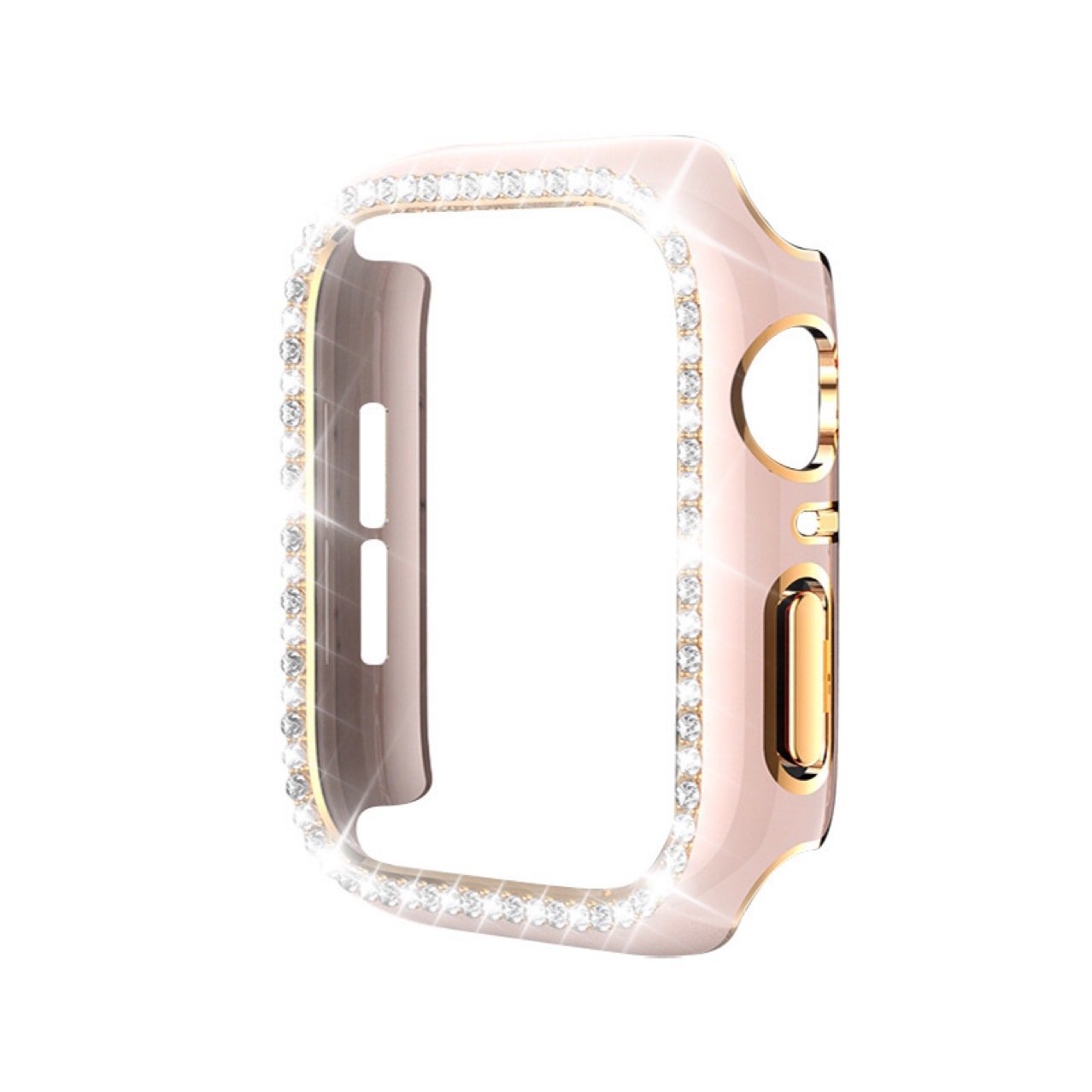 La nueva carcasa de protección para PC con carcasa de diamantes hueca de una sola fila es adecuada para el reloj Apple s9 iwatch8 generación 7654321SE
