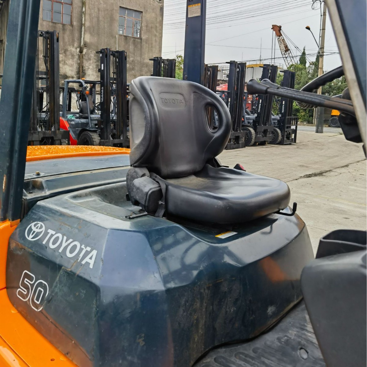 Toyota 7F505 toneladas de segunda mano carretilla elevadora soporte de exportación marca japonesa 8F50 8 toneladas 10 toneladas