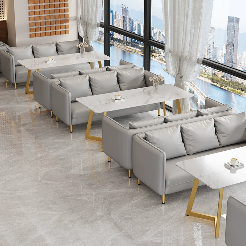 Известный в интернете набор стола и стульев для кафе с молочным чаем, десертного магазина, зоны отдыха для встреч, чайного дома, ресторана, диван-бокс.