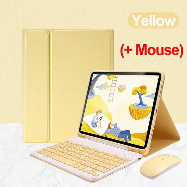 Lemon yellow keyboard, mouse charging