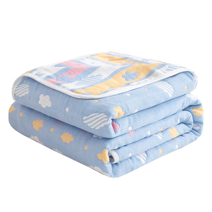 ♔ Summer Children's Towel Quilt Adult Gauze Air-Conditioning Blanket Kindergarten Nap Blanket Cotton Gauze Summer Cool