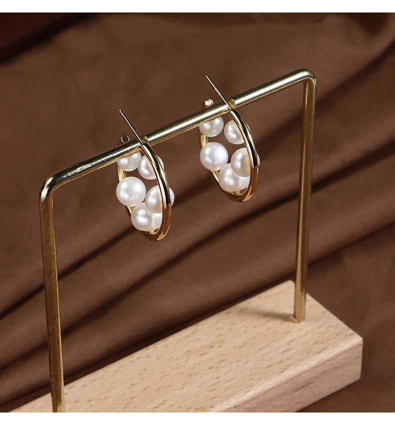 11g Weight 925 Sterling Silver Ear Needle Material Freshwater Pearl, Pearl Inlay Material Earrings, Ear Studs Classification 1 Pair Quantity Holiday, Daily Occasion 925 Sterling Silver, Freshwater Pearl, Copper Material Geometric, Circle, Flower Pattern Women's Gender Inlay Design Simple Style Style 1 Pair 925 Sterling Silver Freshwater Pearl Copper Freshwater Pearl Pearl Freshwater Pearl Earrings Geometric Circle Flower Earrings Ear Studs 9