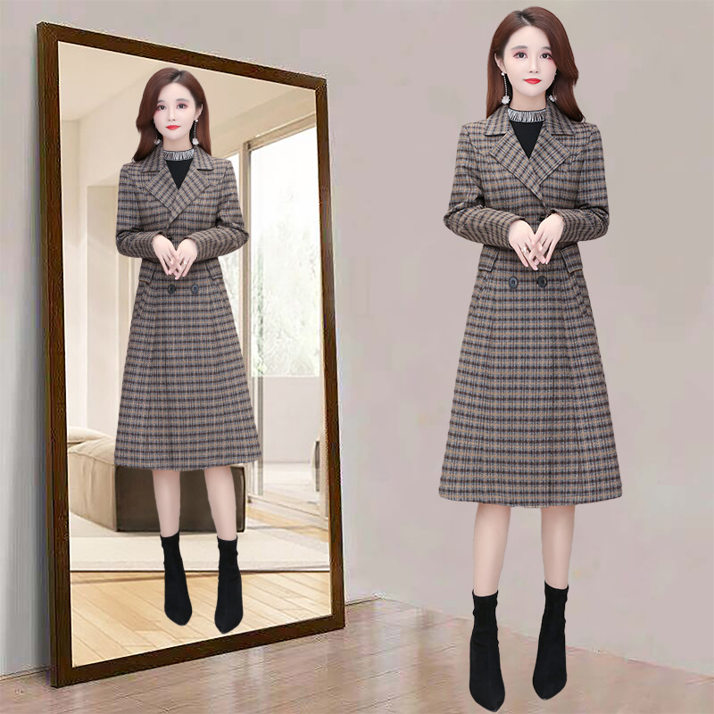 European And American Plaid Coat Image 5