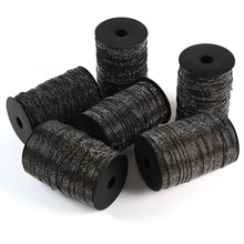 DIY饰品配件1m黑色树脂水钻抽条排钻绳子 服装鞋辅料绳条V1023