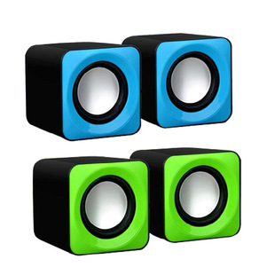 Factory Direct Supply A01 Computer Small Speaker 2.0 USB Powered Small Square Mobile Phone Notebook Desktop Wired Speaker
