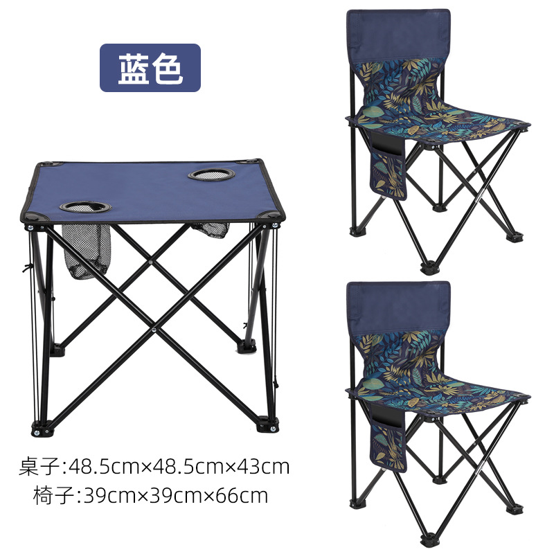 Mesa plegable al aire libre Oxford mesa de tela portátil cabina camping barbacoa tabla de tela plegable silla set al por mayor