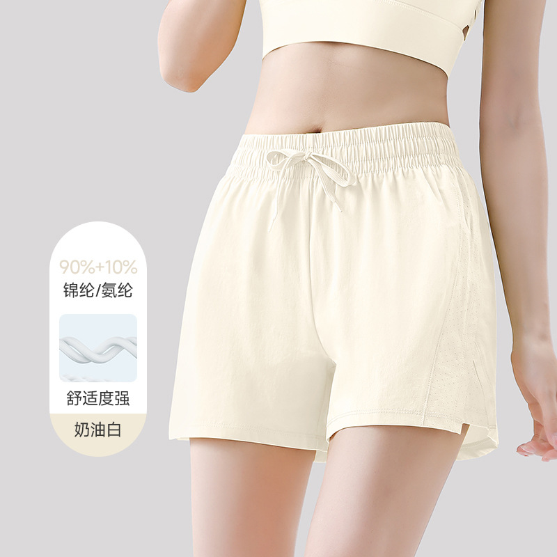 脈暢スポーツパンツの光防止トレーニングランニングパンツ女性フィットネスヨガのゆるい通気性メッシュフィットネスパンツ卸売り