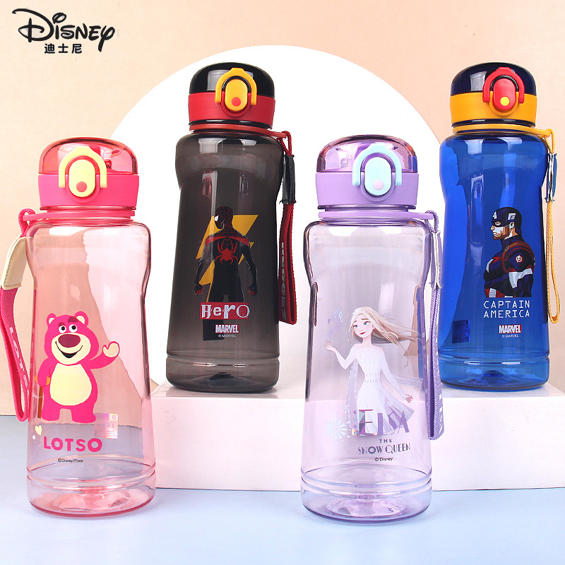Детская бутылка для воды Frozen Elsa Princess Strawberry Bear, летняя, для прямого питья, для мальчиков и девочек, школьников.