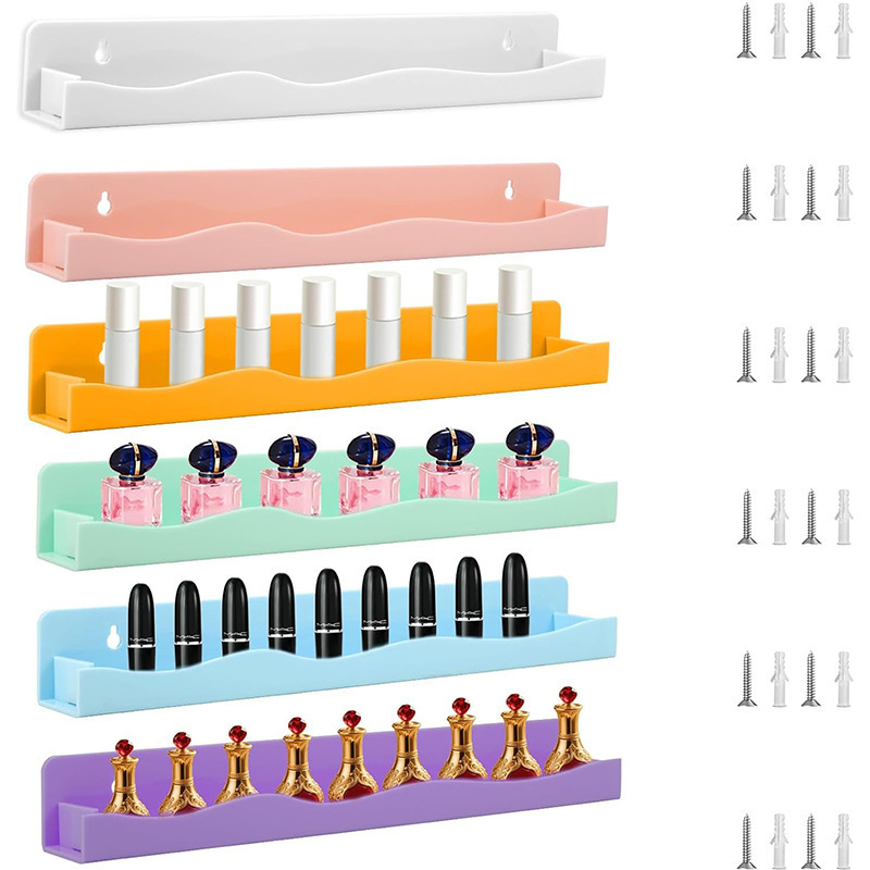 15inch Floating Macron 6-Color Mirror Nail Polish Storage Rack Cosmetics Shelf Display Toy Storage Wall Shelf 15inch Floating Macron 6-Color Mirror Nail Polish Storage Rack Cosmetics Shelf Display Toy Storage Wall Shelf