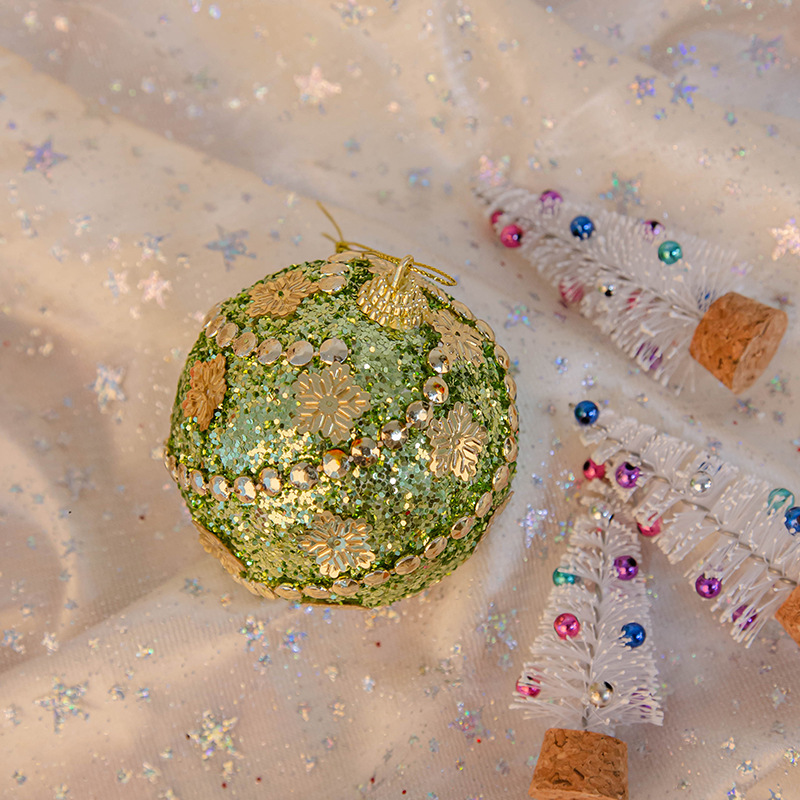 8CM Navidad de color esquinilla escala de pescado ventanas de bolas de Navidad adornos de árbol de Navidad colgantes en stock fábrica al por mayor