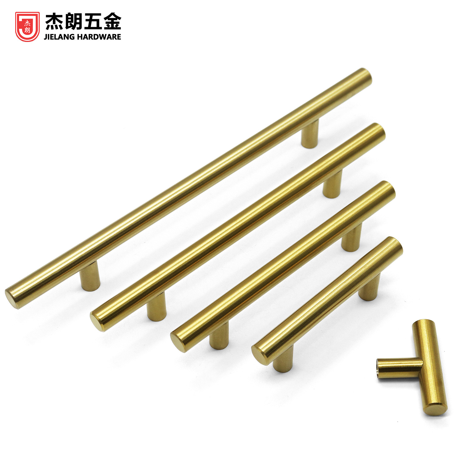 Oro en forma de T manija armario de acero inoxidable hueco Luz de lujo hardware del cajón puerta del gabinete manija larga puerta y manija de la ventana