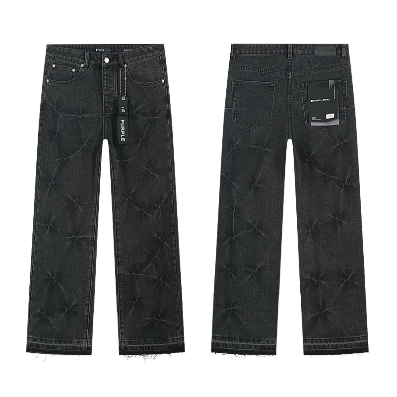 PURPLE BRAND JEANS美潮高街男士休闲破洞设计款修身显瘦牛仔长裤|undefined