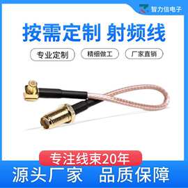 成都源头工厂 端子线 EDP屏蔽线 公弯头转公直头 射频线 线束加工