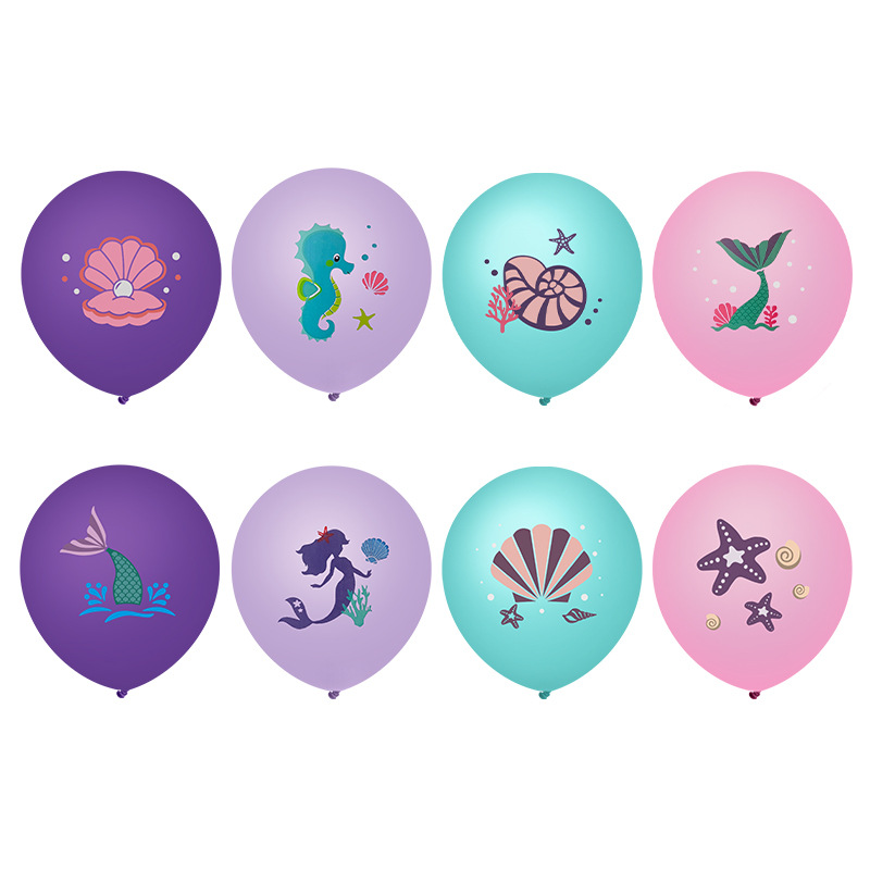 Mermaid Shell Emulsion Party Balloon display picture 5