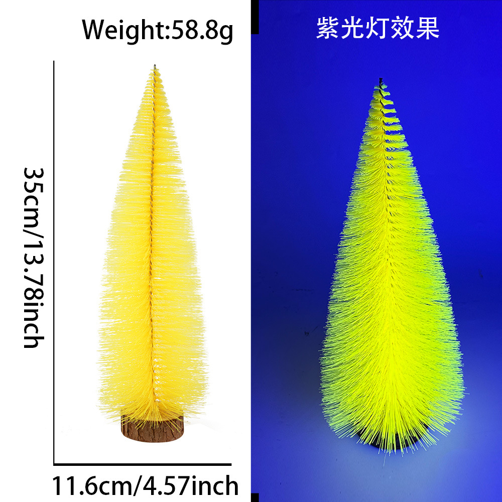 Amazonas mini árbol de Navidad fluorescente color pines de árbol de Navidad ventana decoración de escritorio imitación decoración de árbol pequeño