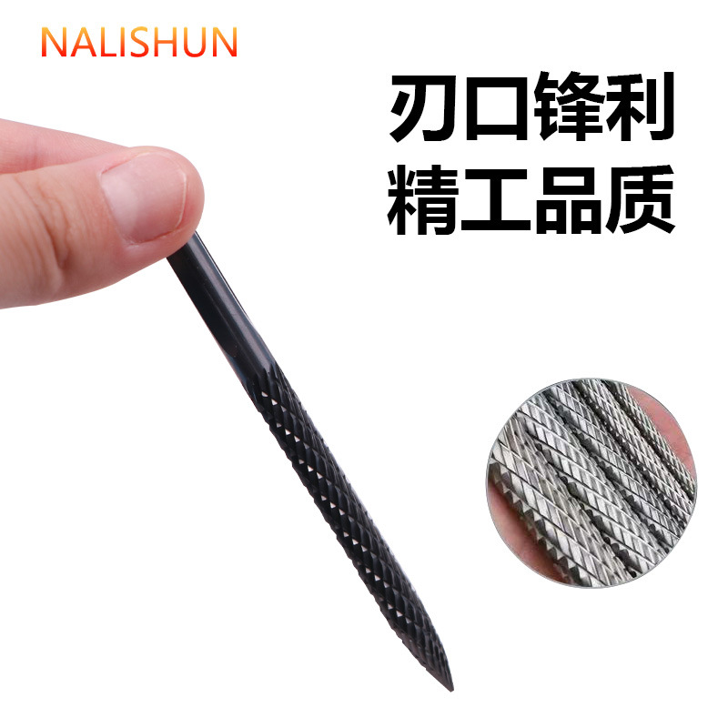 Broca de acero carbonizado para reparación de neumáticos con clavo de hongo 3/4,5/6mm Pulidora neumática Herramienta de reparación de neumáticos Cabeza de perforación de pulido