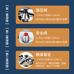 Large Capacity Explosion Proof Commercial Electric Stove Gas Universal Stainless Steel Double Base Pressure Cooker for Home Use