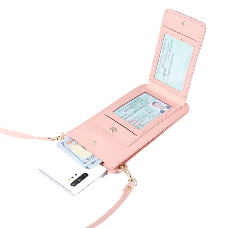 Factory wholesale mobile phone bag female small student messenger bag multi-functional touch screen mobile phone bag mini coin purse