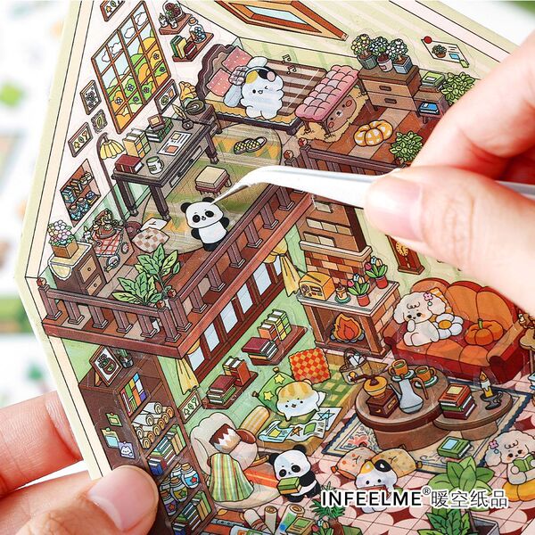Jilu Infeel.Me My House Series 2.5D Landscape Stickers Cute Diy…