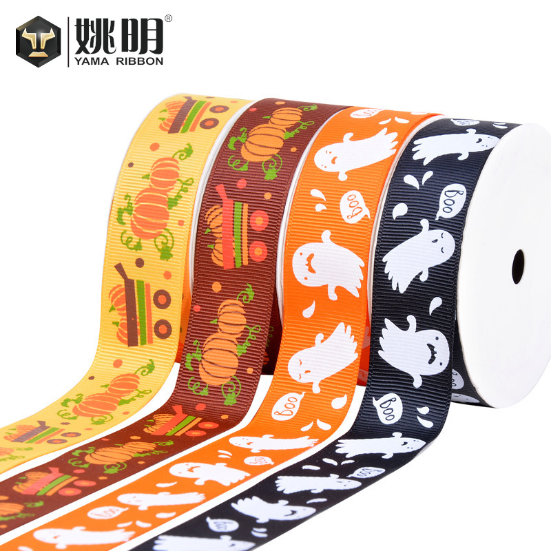 Yao Ming cinta 25mm wansheng calabaza impresión cinta wansheng decoración regalo embalaje accesorios hilo cinturón