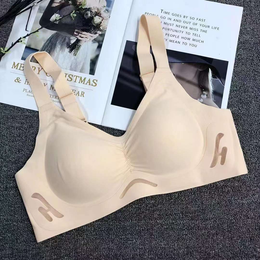 Nueva taza de látex sin marcas de alta calidad, chaleco de dama sin anillo de acero, bra de yoga, ropa interior deportiva, mujer al por mayor