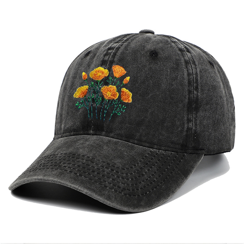 Sombreros de mujer bordado diy hacer bordado creativo casual blando sombrero de boca de pato sombrero protector al aire libre sombrero de sombrero