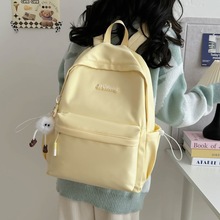 双肩包女高颜值休闲百搭学生书包轻便背包大容女士手提包女