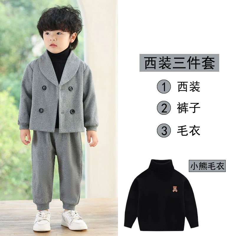 Детский fleece классический костюм для отдыха, костюм цветочного мальчика, платье девочки цветов, корейский стиль, для выступлений