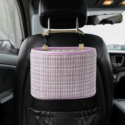 storage box — Car storage bag/box - pink-chanel-style-storage-bucket