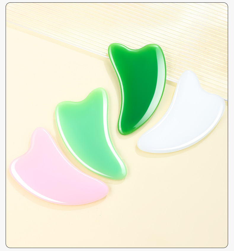 Natural Rose Quartz Gua Sha Heart Shaped Massage Wand Facial Eye Body Scraping Board preparation