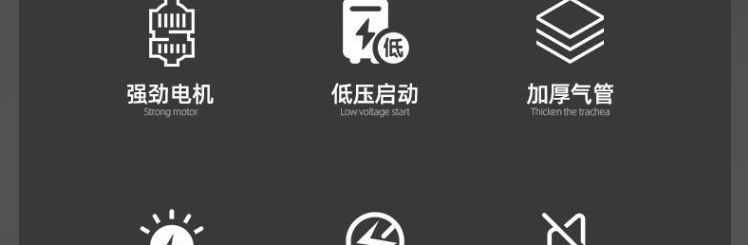 Oil-free, silent air compressor, air pump, high-power, fast inflation, 220V, portable air pump