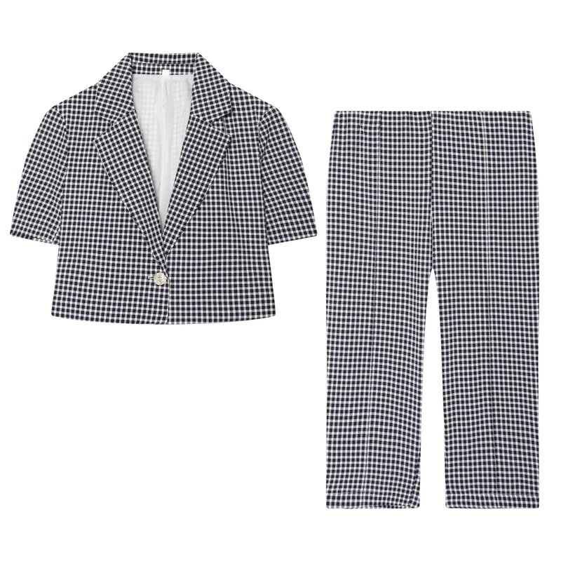 Taop&Za Women's Clothing 2026 Summer New Plaid Suit 8372324 + Plaid Capri Pants 8372224 Taop&Za Women's Clothing 2026 Summer New Plaid Suit 8372324 + Plaid Capri Pants 8372224