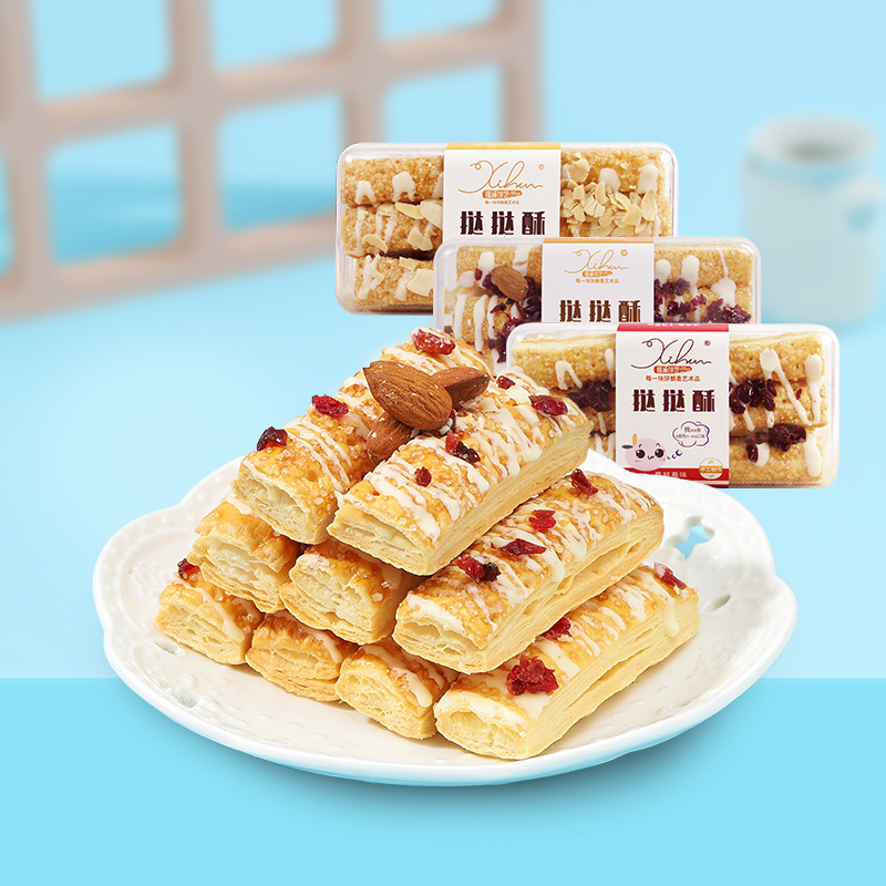 松塔千层酥糕点塔塔挞挞酥电商抖音网红达人零食直播代发重庆货源