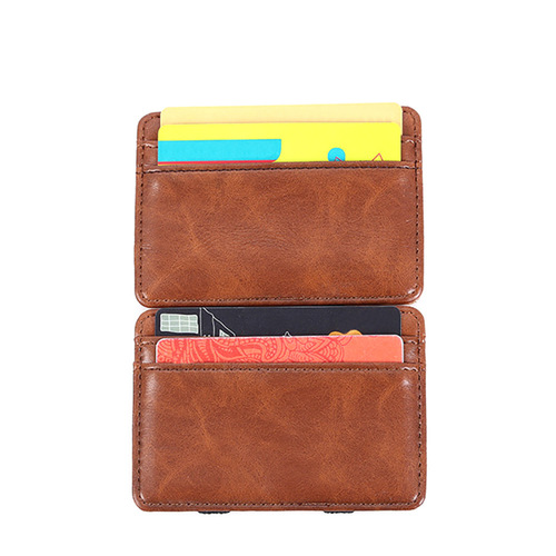 Cross-border hot selling magic wallet men's PU creative wallet fashion wallet bank card bag card holder factory wholesale