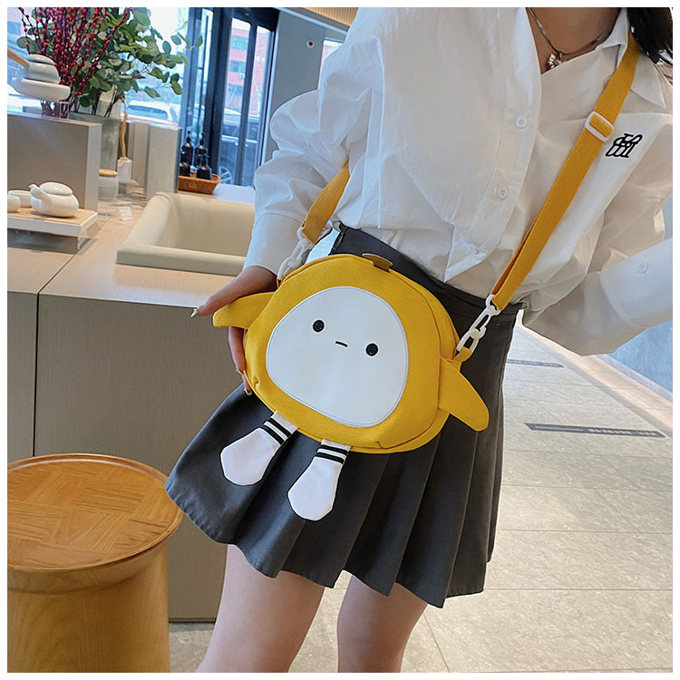The new 2024 children's egg-shaped party backpack is a cute cartoon canvas single-shoulder bag and a fashionable and stylish small backpack undefined
