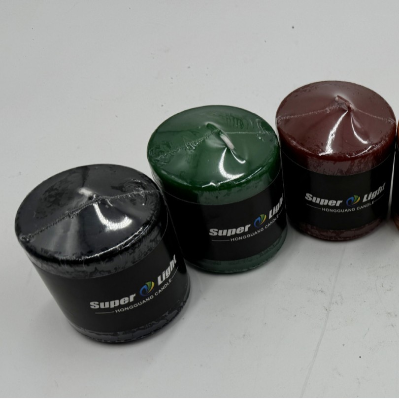 Velas de columna prensadas 3x4 religiosas en colores blanco y surtidos sin humo para aromaterapia