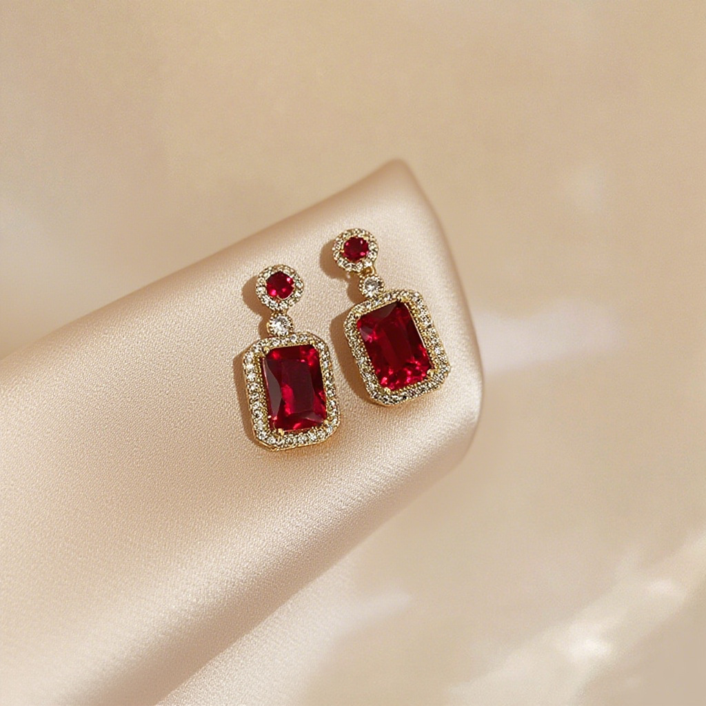 Earrings - Red