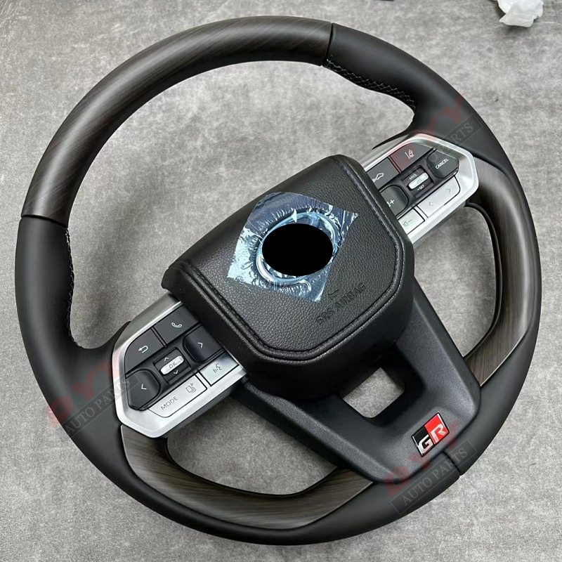 LC300 Style Wood Steering Wheel for LC200/150/120/100/Fortuner/Hilux/Revo