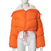 Winter colored down jacket with zipper for leisure, top, 2022 sample, drawstring, European style