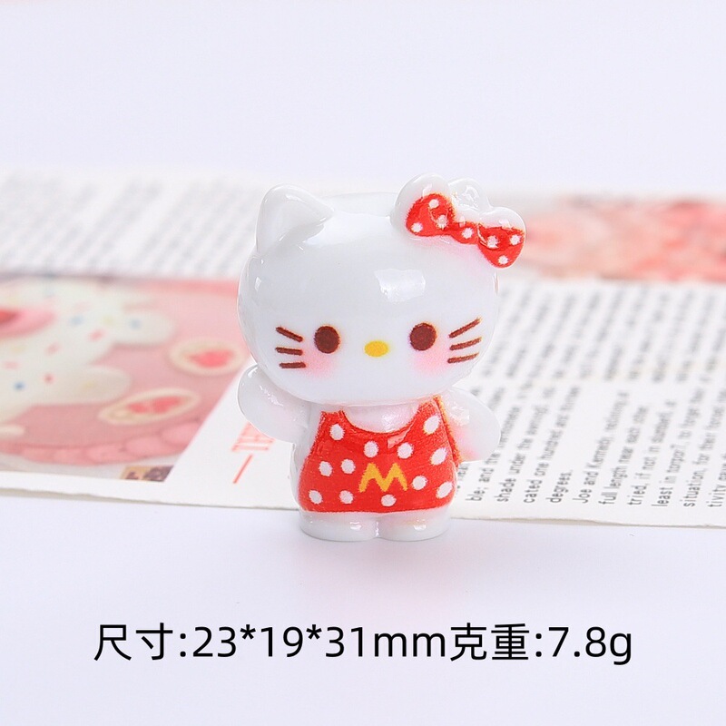 立体蝴蝶结裙子小猫创意手工diy奶油胶树脂配饰小配件饰品材料包|undefined