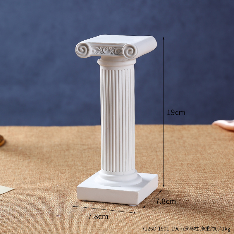 European style Roman column ornaments desktop decorations resin crafts display stand base photo props creative candlestick