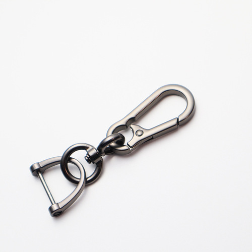 Car keychain metal gift hardware hook D-shaped horse shoe clip mountain climbing buckle car accessories factory wholesale