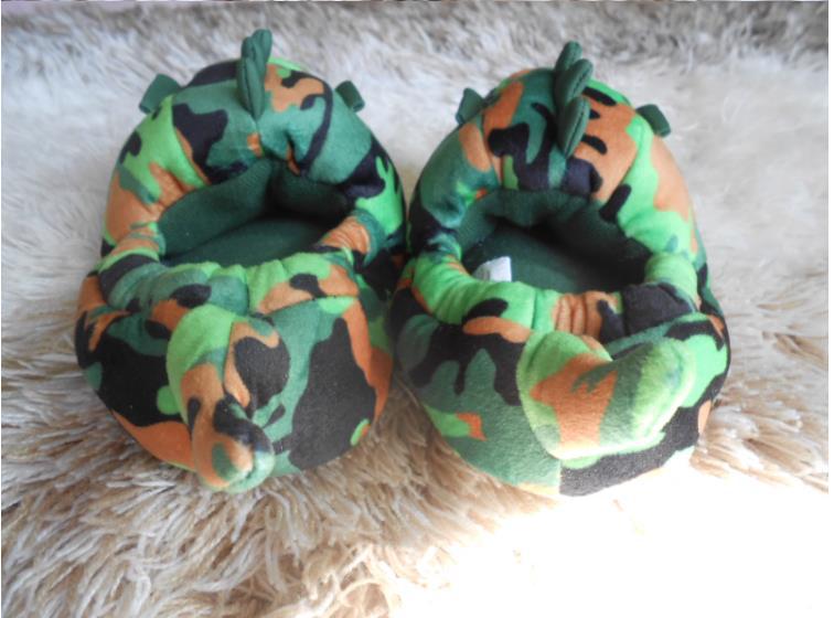 Cartoon camouflage indoor keep warm non-slip slippers